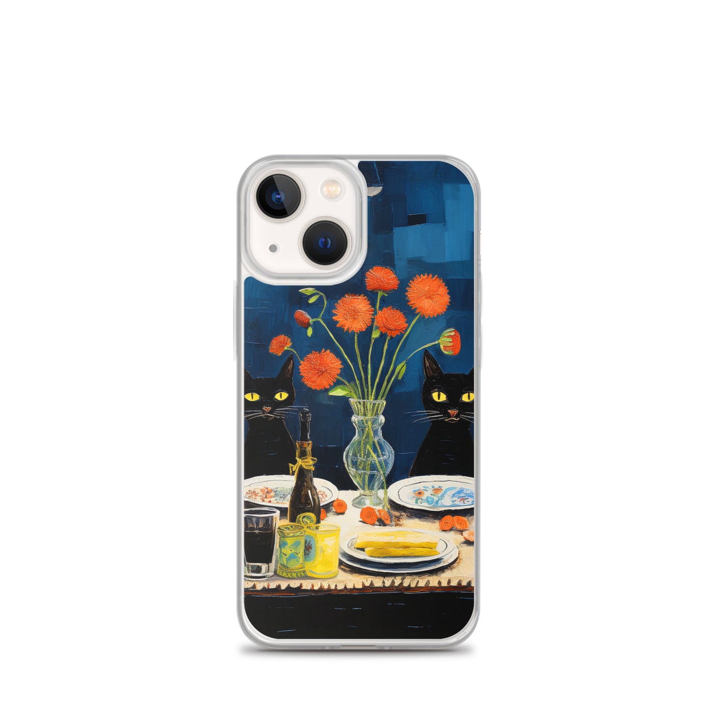 Feline Dinner N4 - Clear Case for iPhone