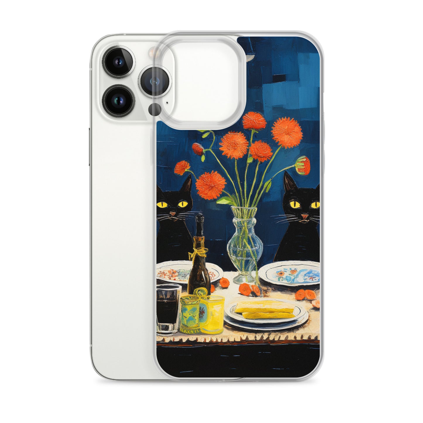 Feline Dinner N4 - Clear Case for iPhone