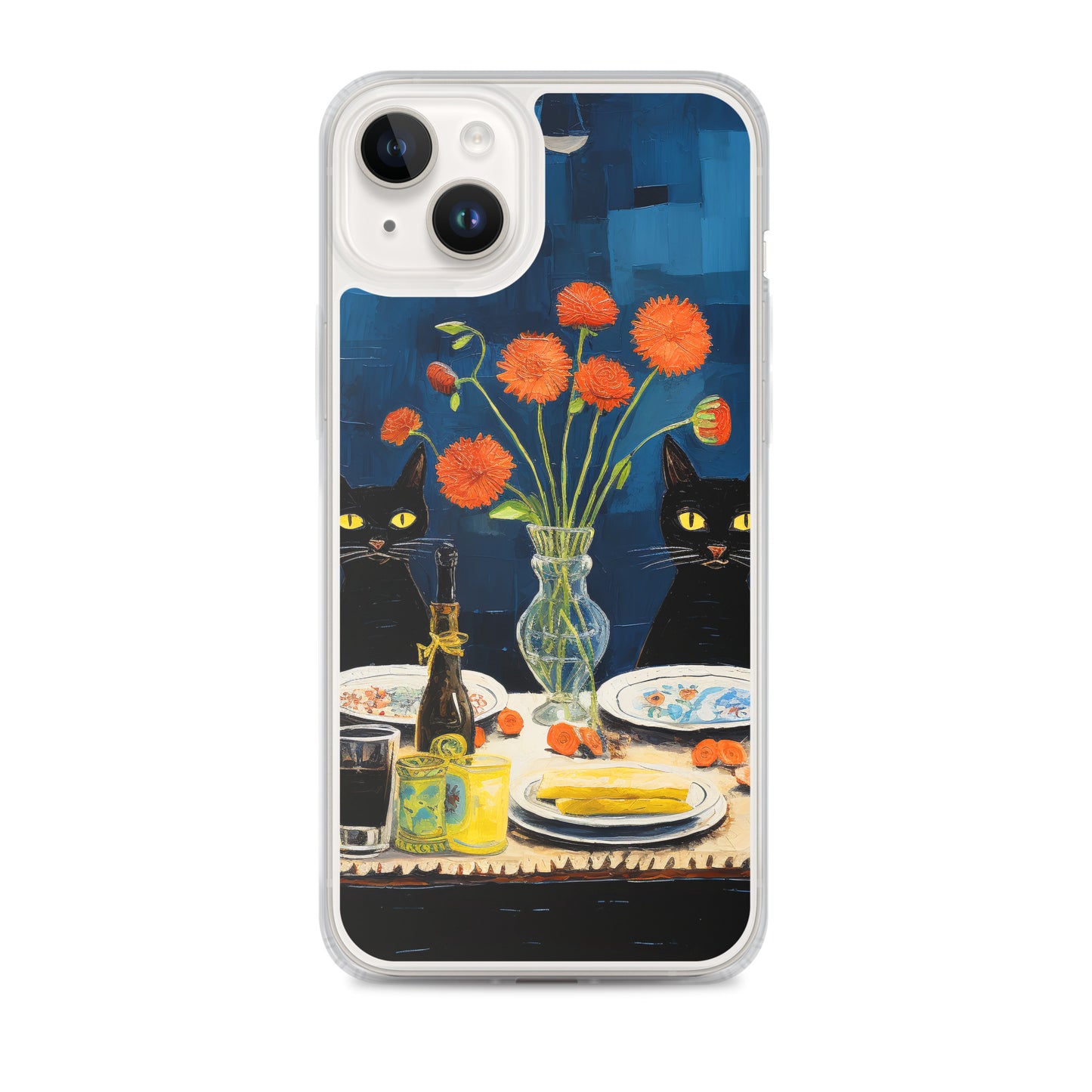 Feline Dinner N4 - Clear Case for iPhone