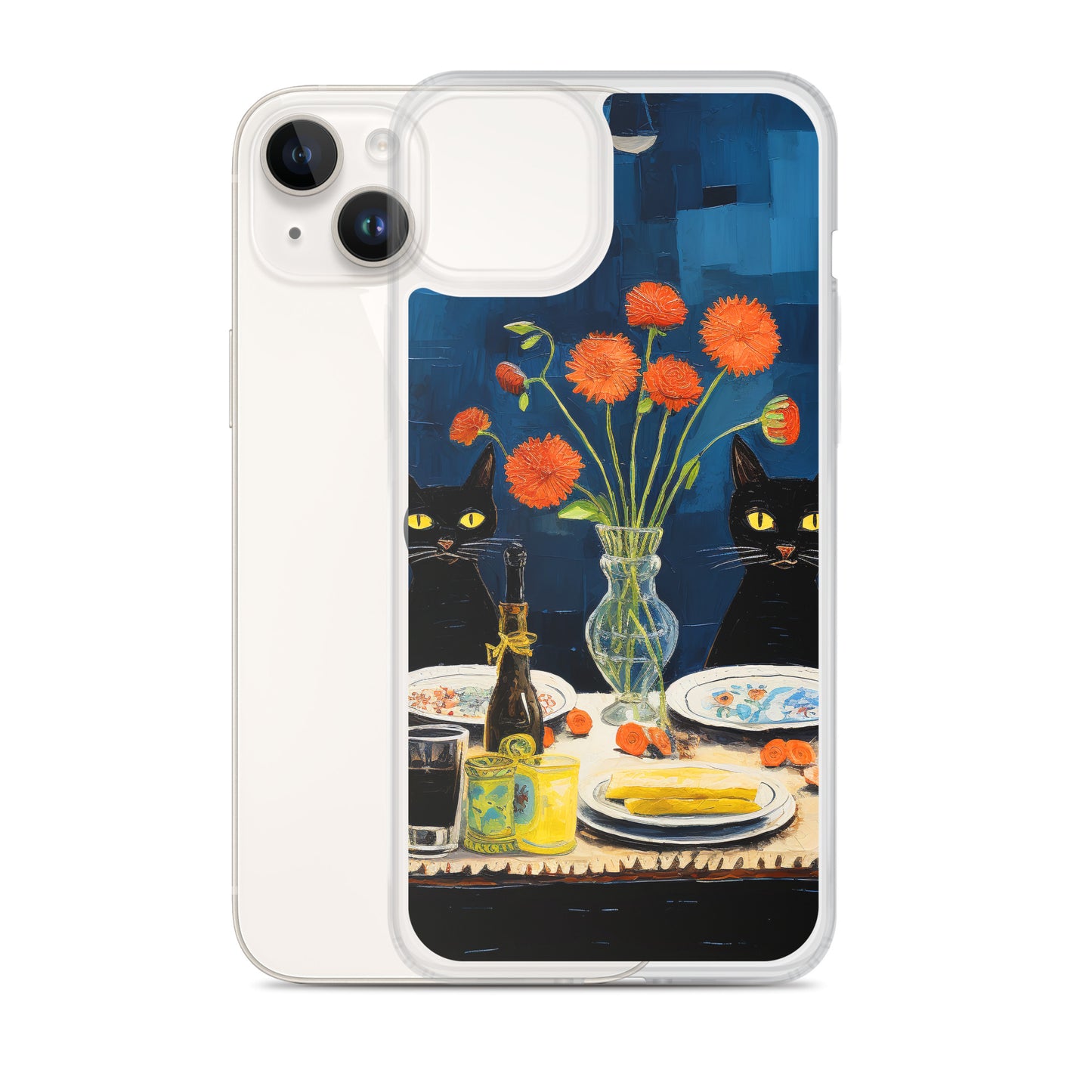 Feline Dinner N4 - Clear Case for iPhone