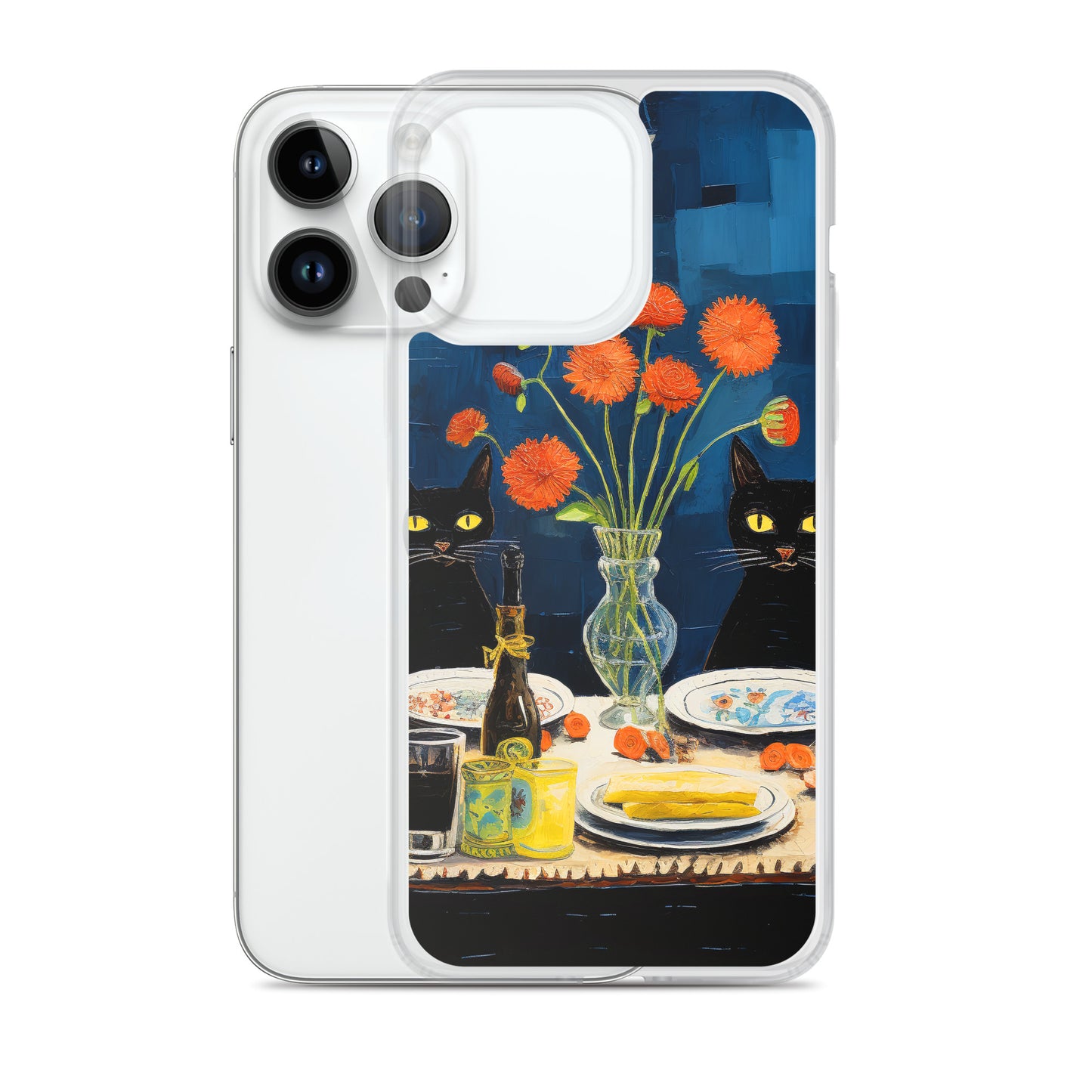 Feline Dinner N4 - Clear Case for iPhone