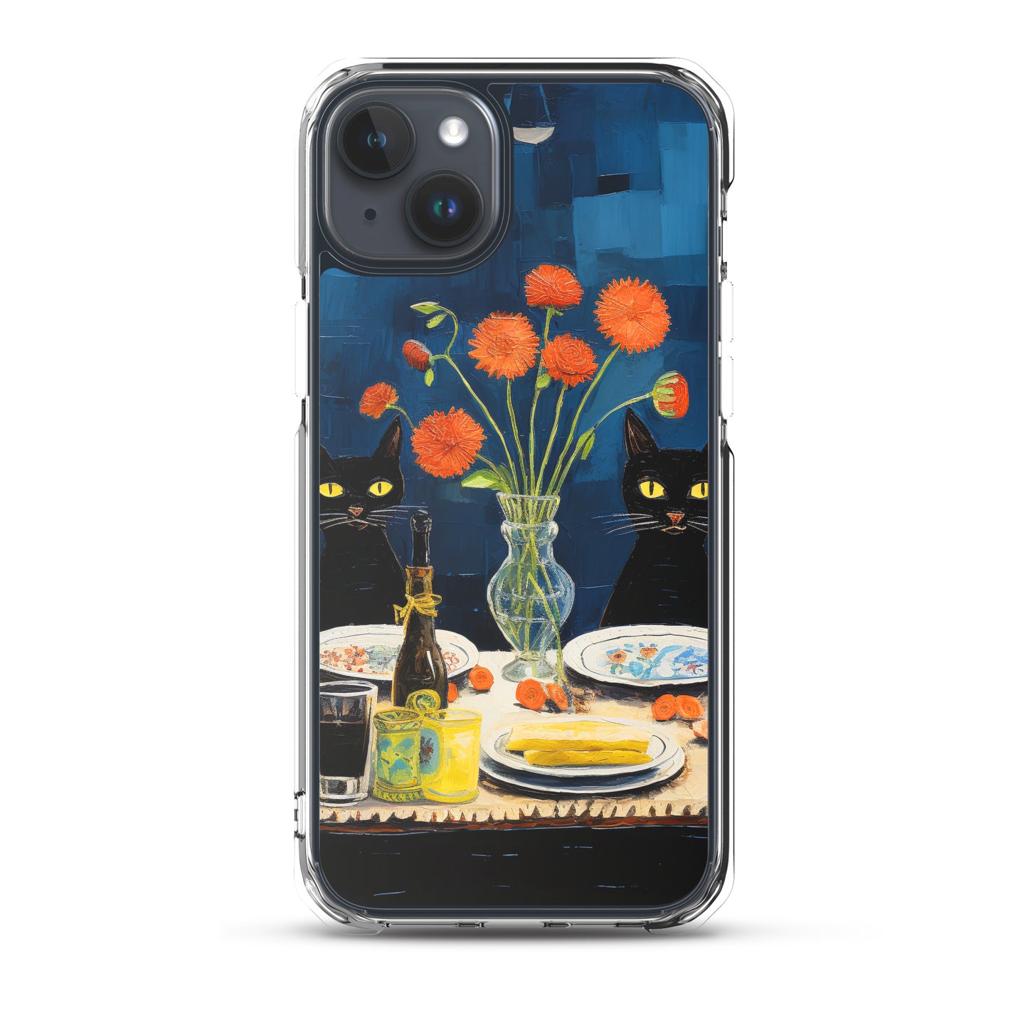 Feline Dinner N4 - Clear Case for iPhone