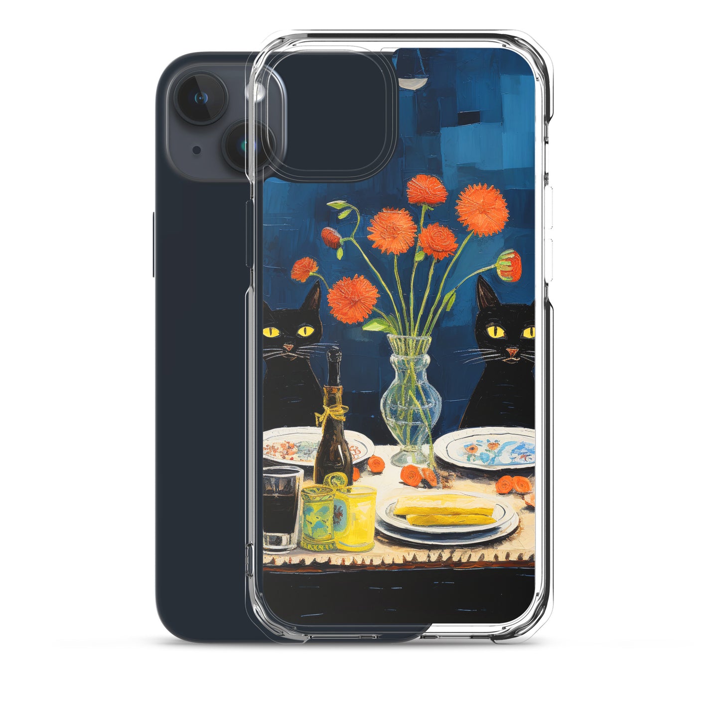 Feline Dinner N4 - Clear Case for iPhone