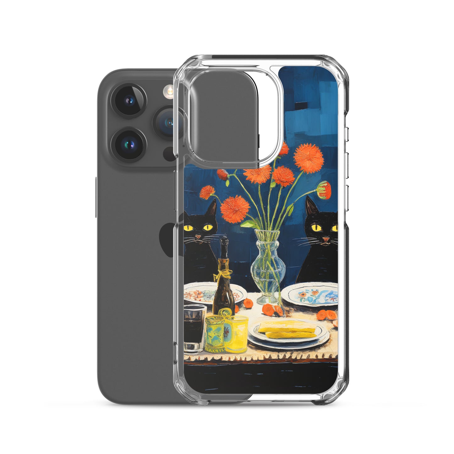 Feline Dinner N4 - Clear Case for iPhone