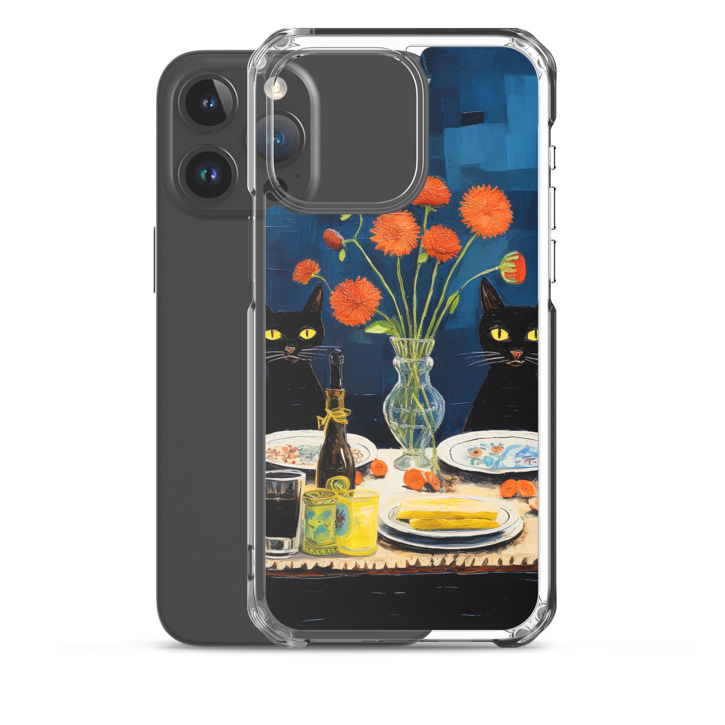 Feline Dinner N4 - Clear Case for iPhone