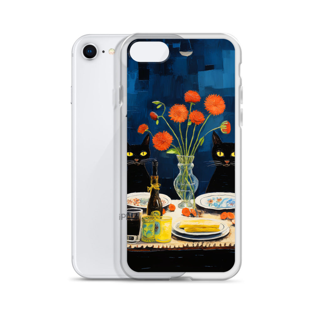 Feline Dinner N4 - Clear Case for iPhone