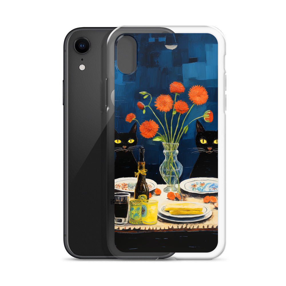 Feline Dinner N4 - Clear Case for iPhone