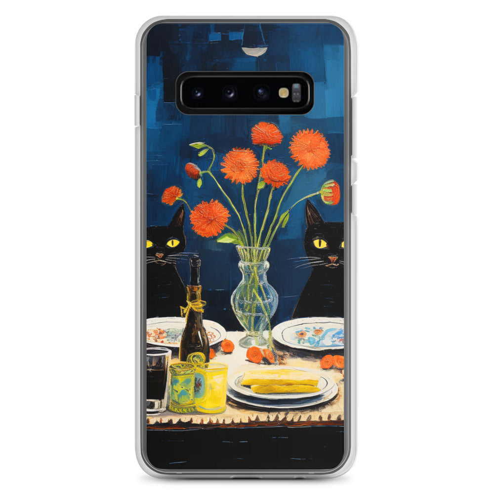 Feline Dinner N4 - Clear Case for Samsung