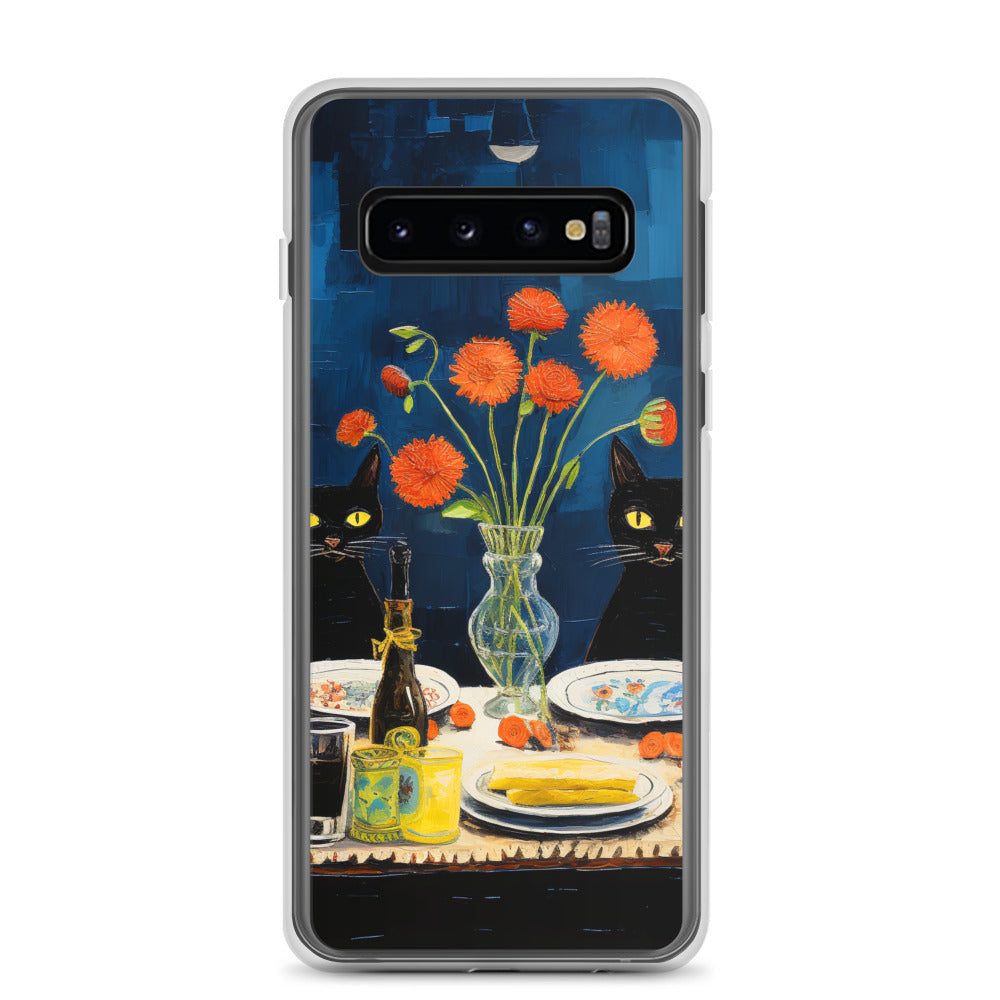 Feline Dinner N4 - Clear Case for Samsung