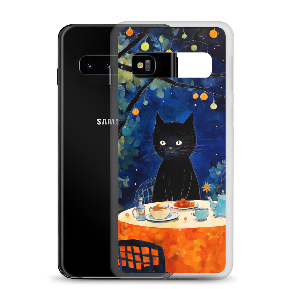 Feline Dinner N2 - Clear Case for Samsung