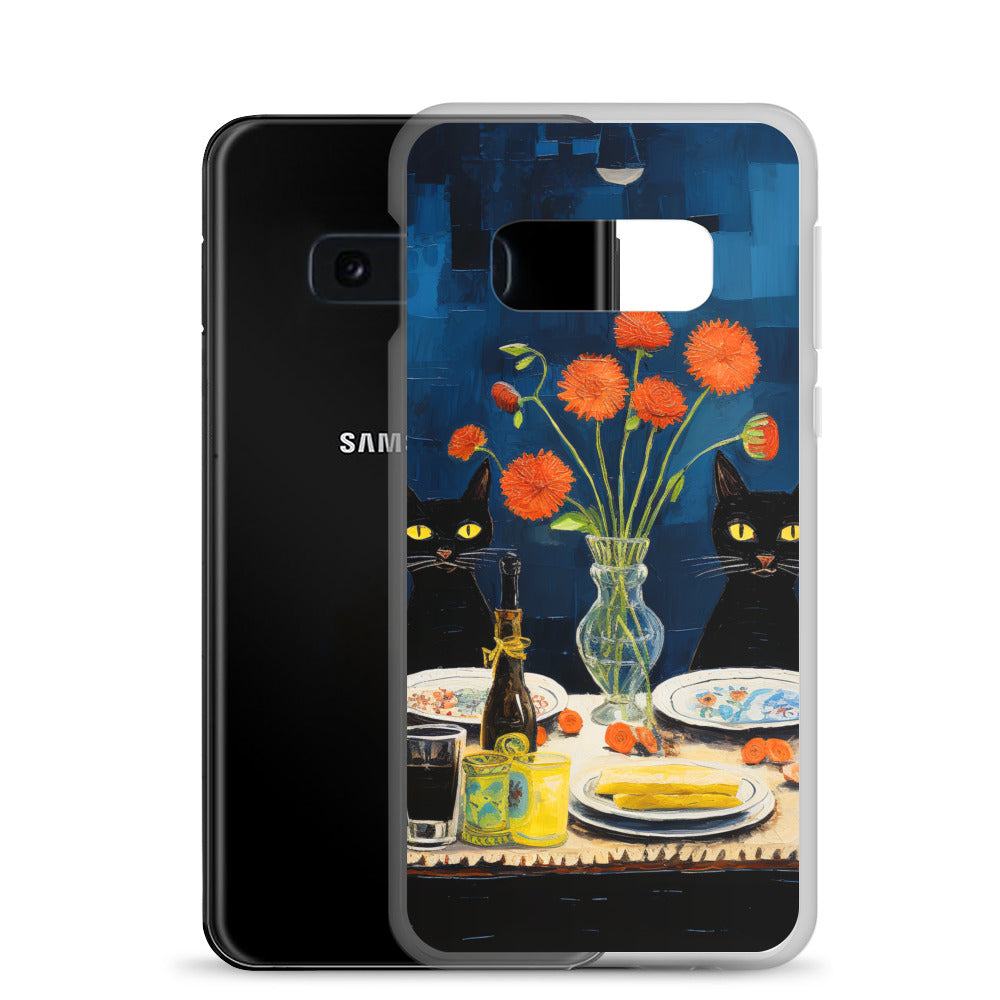 Feline Dinner N4 - Clear Case for Samsung