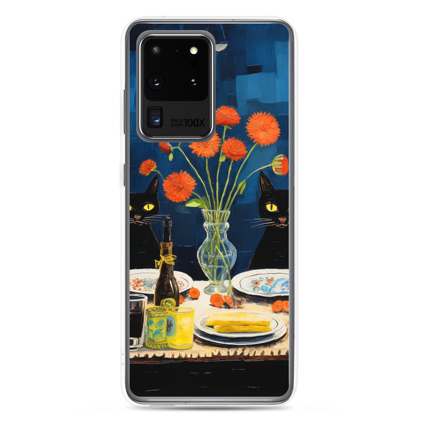 Feline Dinner N4 - Clear Case for Samsung