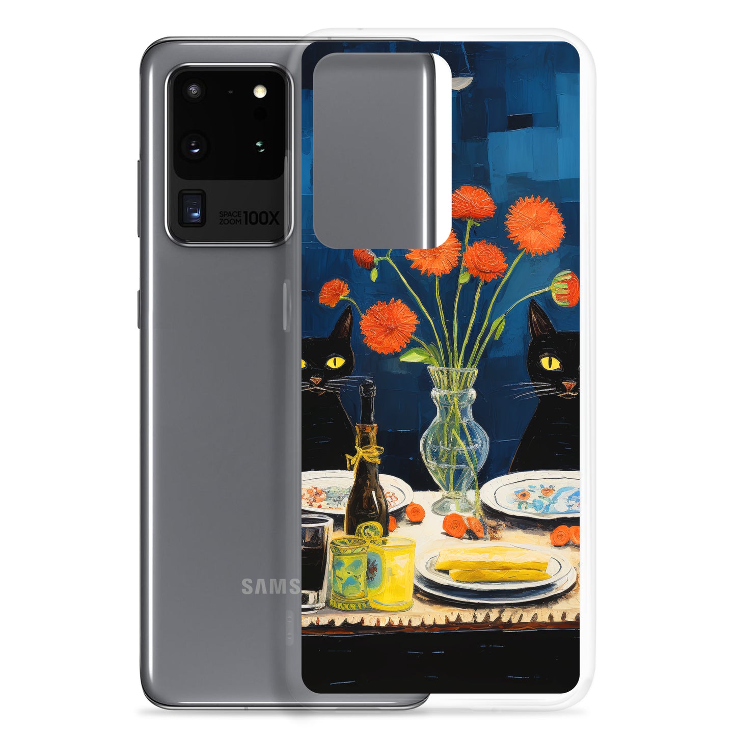 Feline Dinner N4 - Clear Case for Samsung