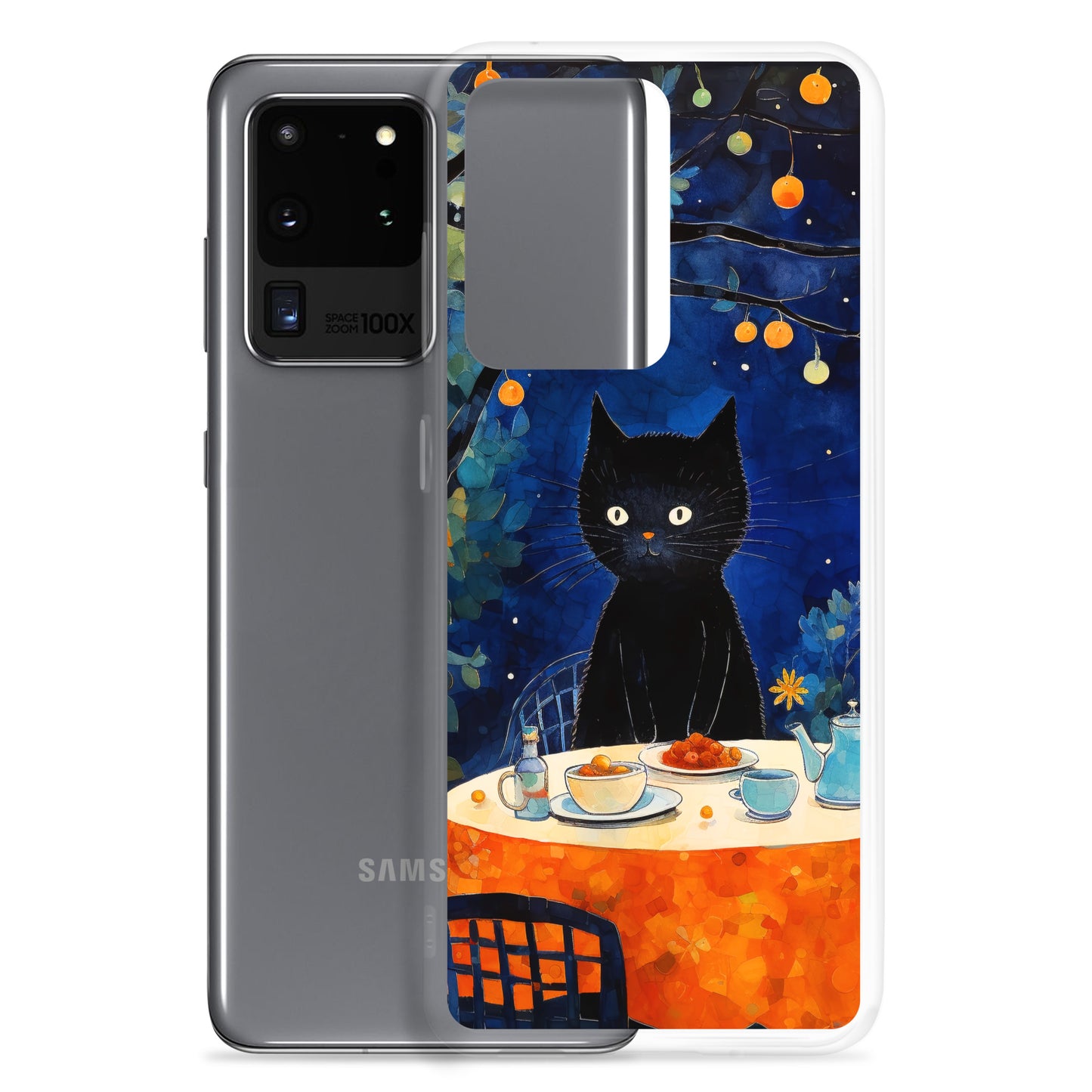 Feline Dinner N2 - Clear Case for Samsung