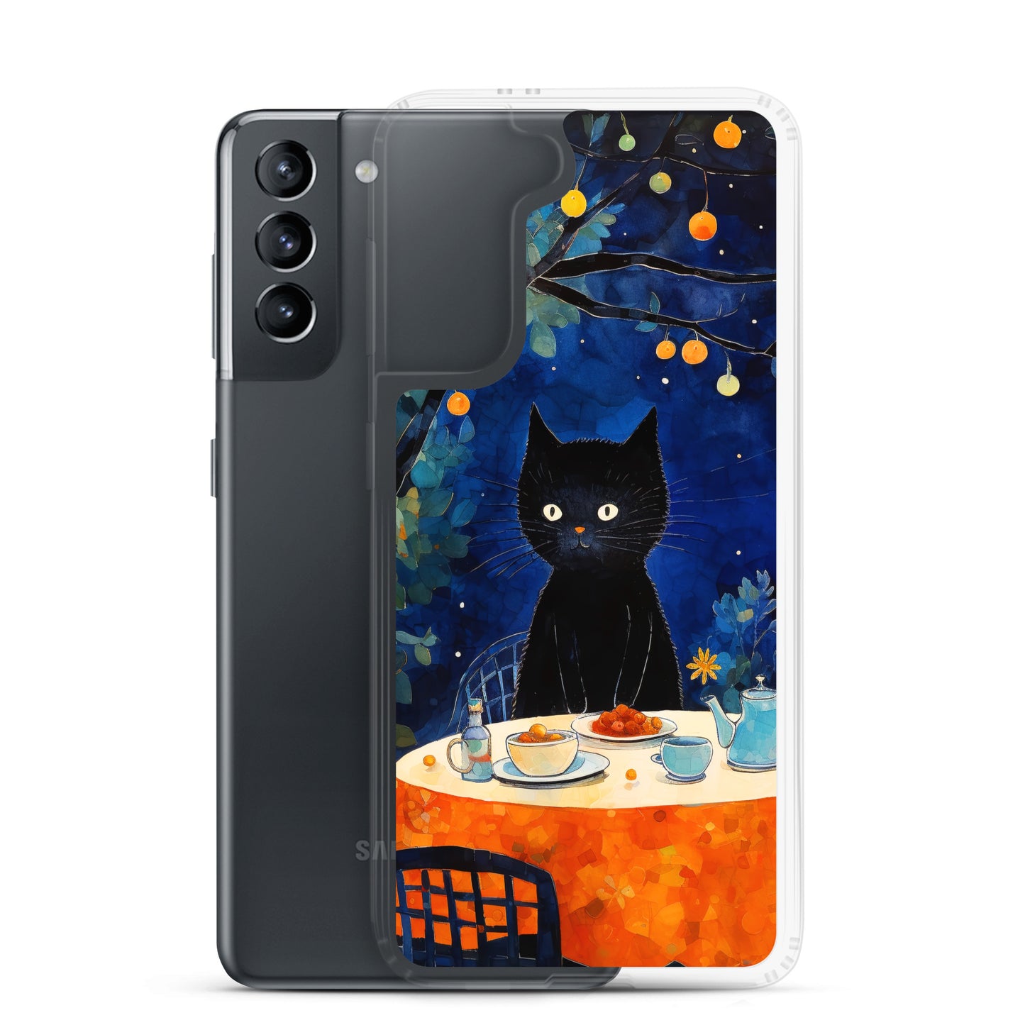 Feline Dinner N2 - Clear Case for Samsung