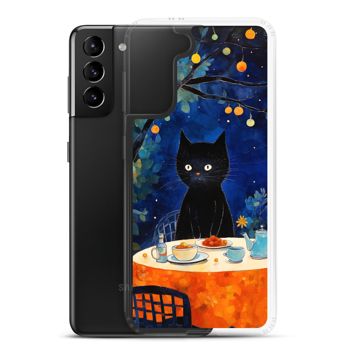 Feline Dinner N2 - Clear Case for Samsung