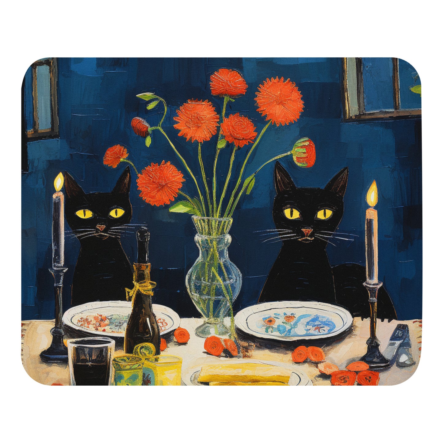 Feline Dinner N4 - Mouse Pad