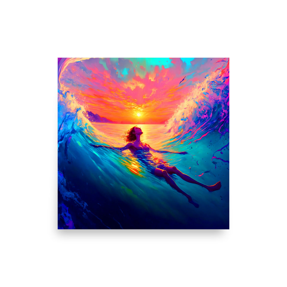 Wave Walker: Vibrant - Luster Poster