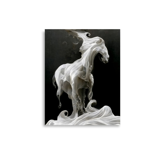 Ghost Horse: B&W - Luster Poster