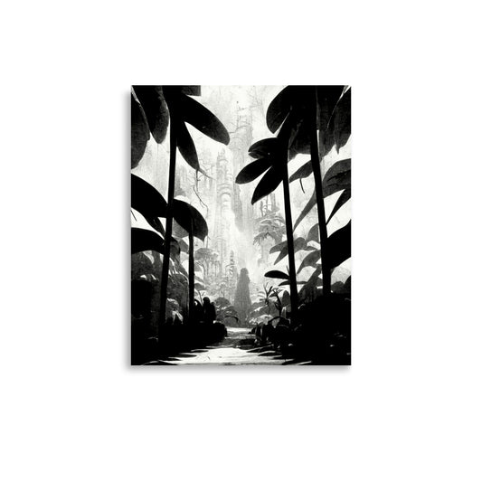 Jungle Games: B&W - Luster Poster