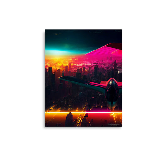 Futuristic Travel: Vibrant - Luster Poster