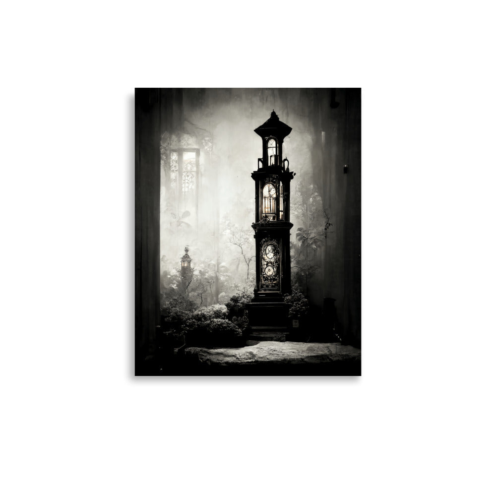 Time Keeper: B&W - Luster Poster