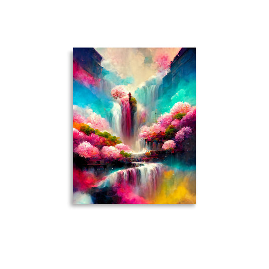 Cascading Nature: Vibrant - Luster Poster