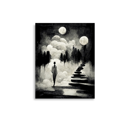 Dream Walking: B&W - Luster Poster