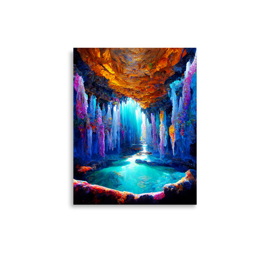 Cave Diving: Vibrant - Luster Poster