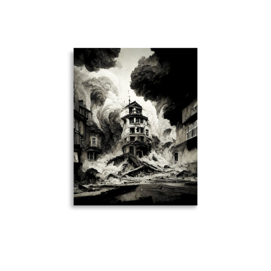 Natural Disaster: B&W - Luster Poster