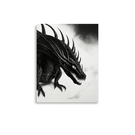 Fiery Friend: B&W - Luster Poster