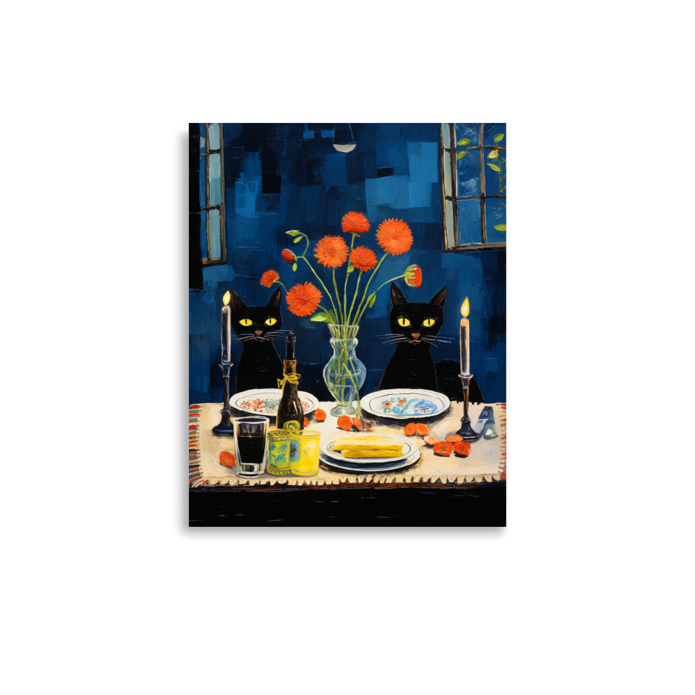 Feline Dinner N4 - Luster Poster