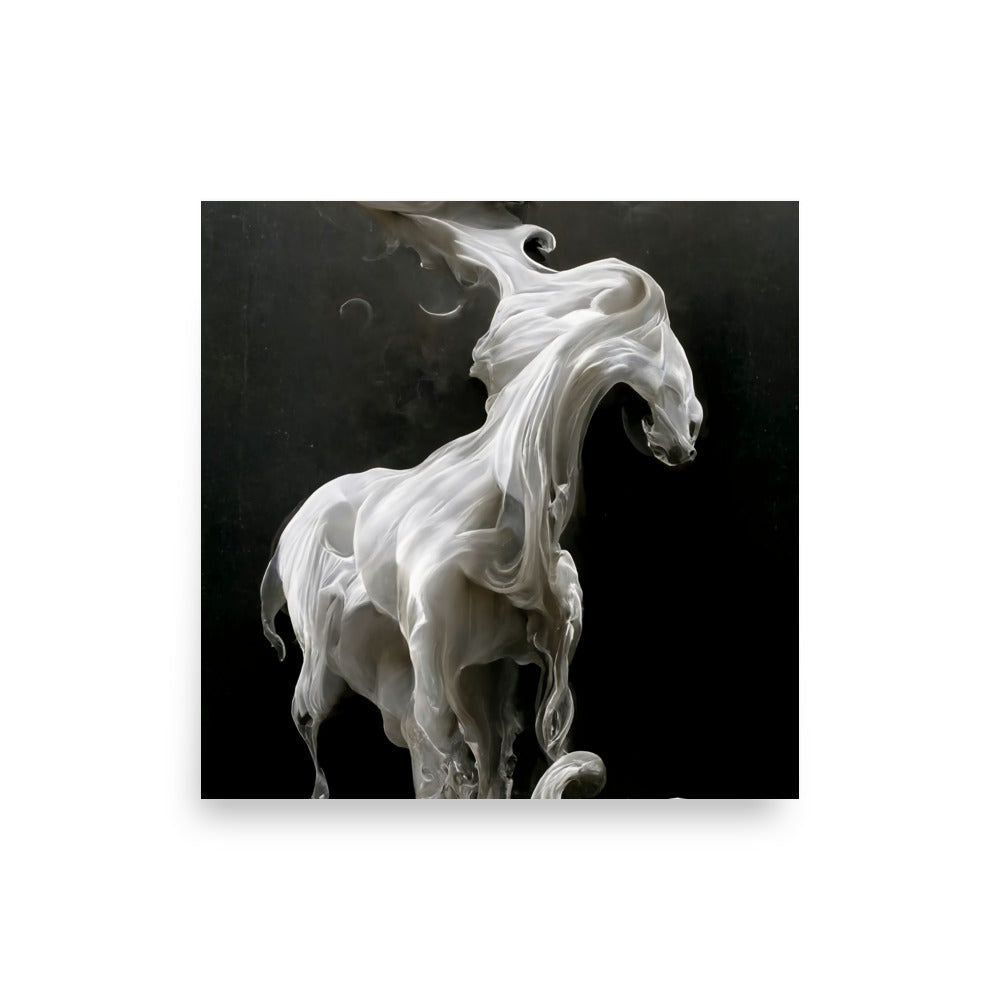 Ghost Horse: B&W - Luster Poster