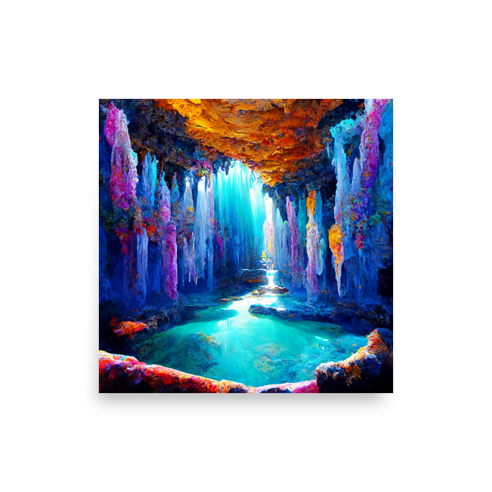 Cave Diving: Vibrant - Luster Poster