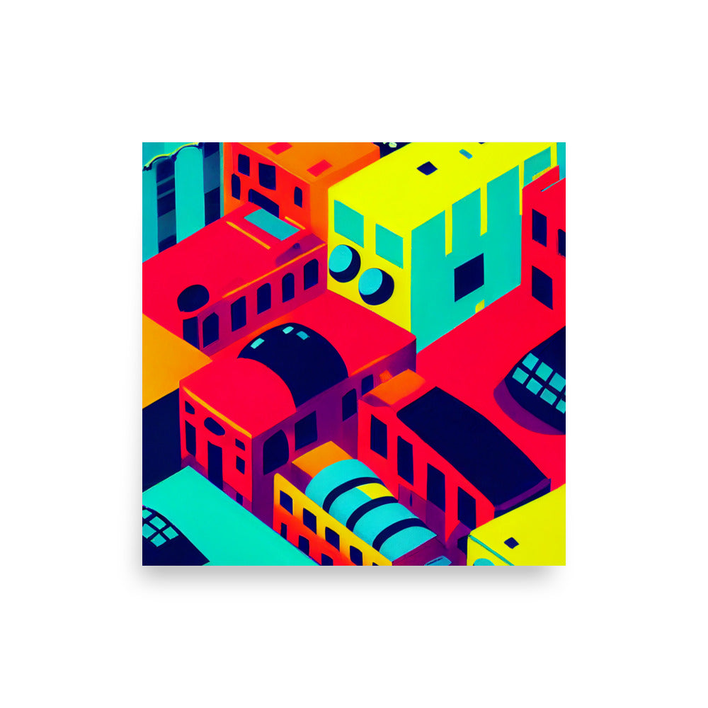 City Shapes: Vibrant - Luster Poster