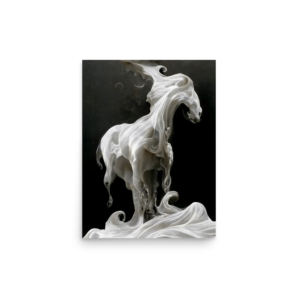 Ghost Horse: B&W - Luster Poster