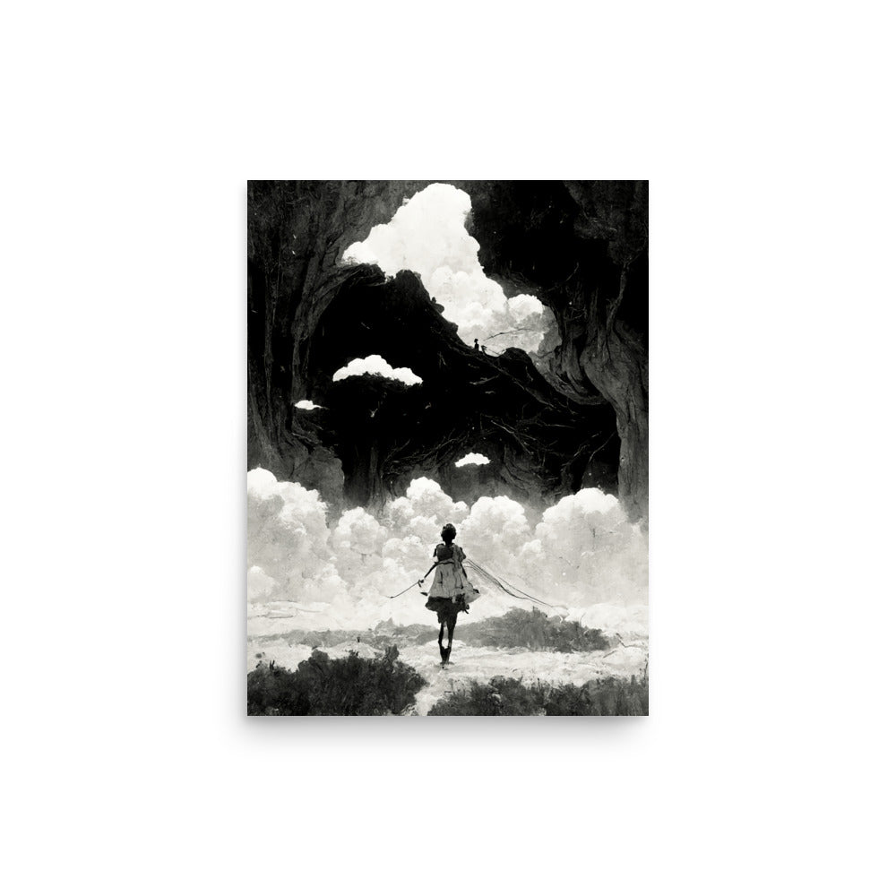 Flying Free: B&W - Luster Poster