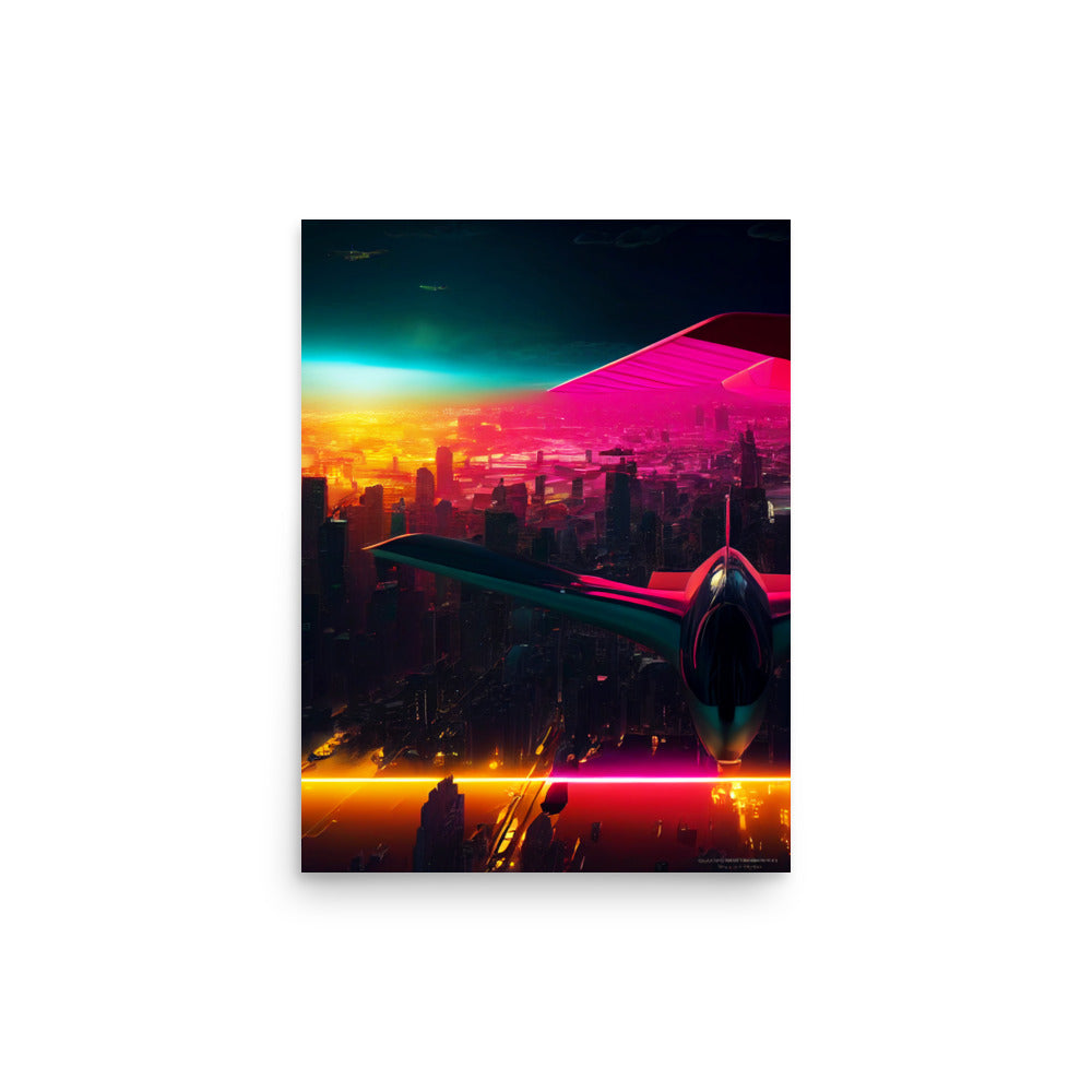 Futuristic Travel: Vibrant - Luster Poster