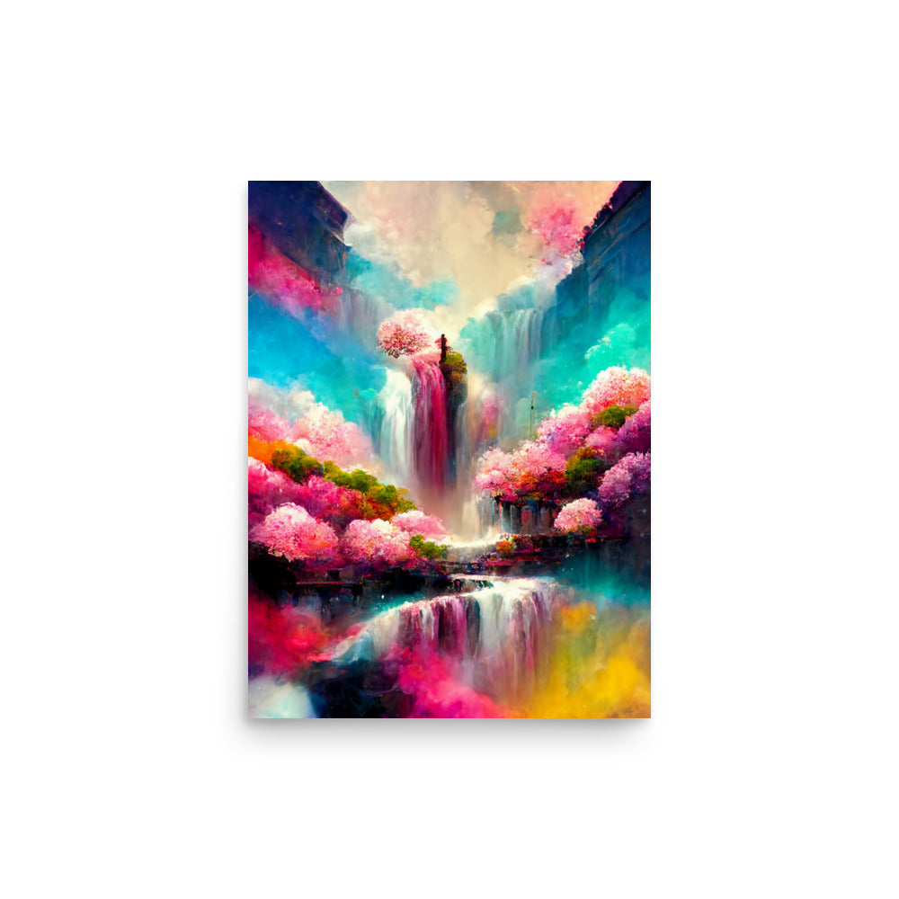 Cascading Nature: Vibrant - Luster Poster