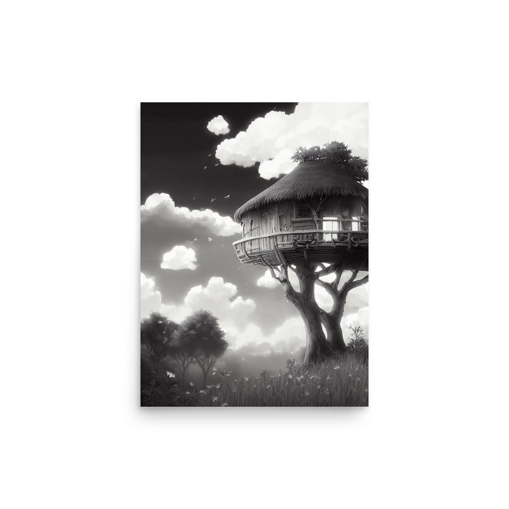 TreeHouse Vibes: B&W - Luster Poster