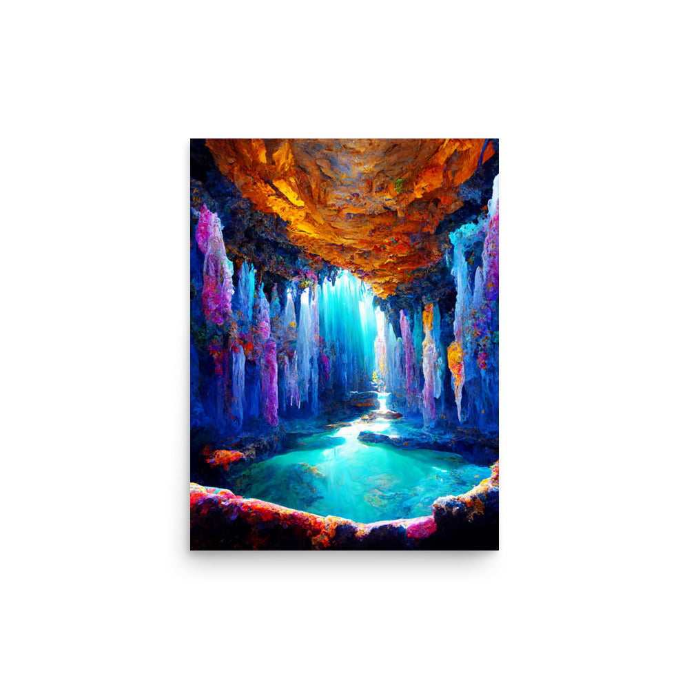 Cave Diving: Vibrant - Luster Poster