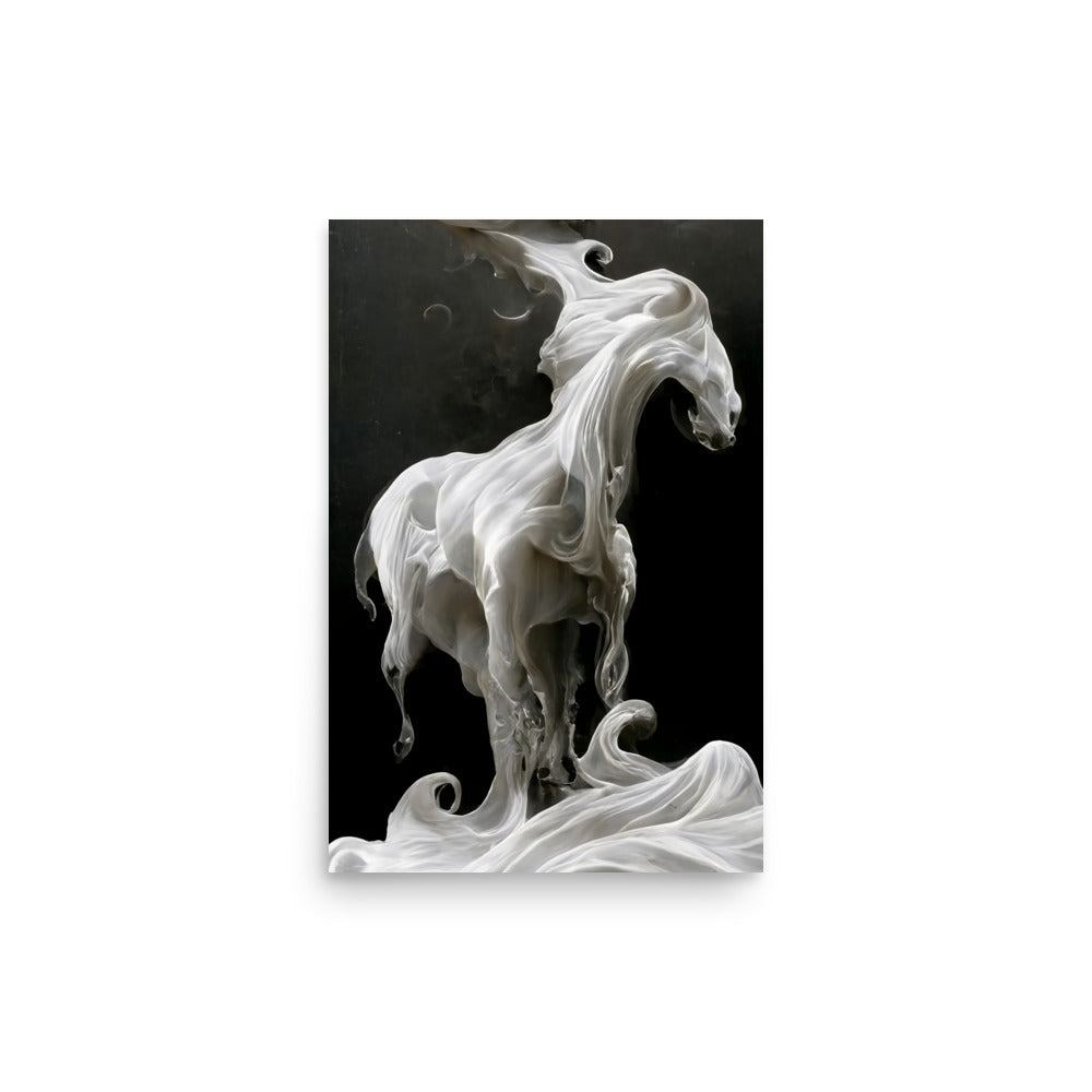 Ghost Horse: B&W - Luster Poster