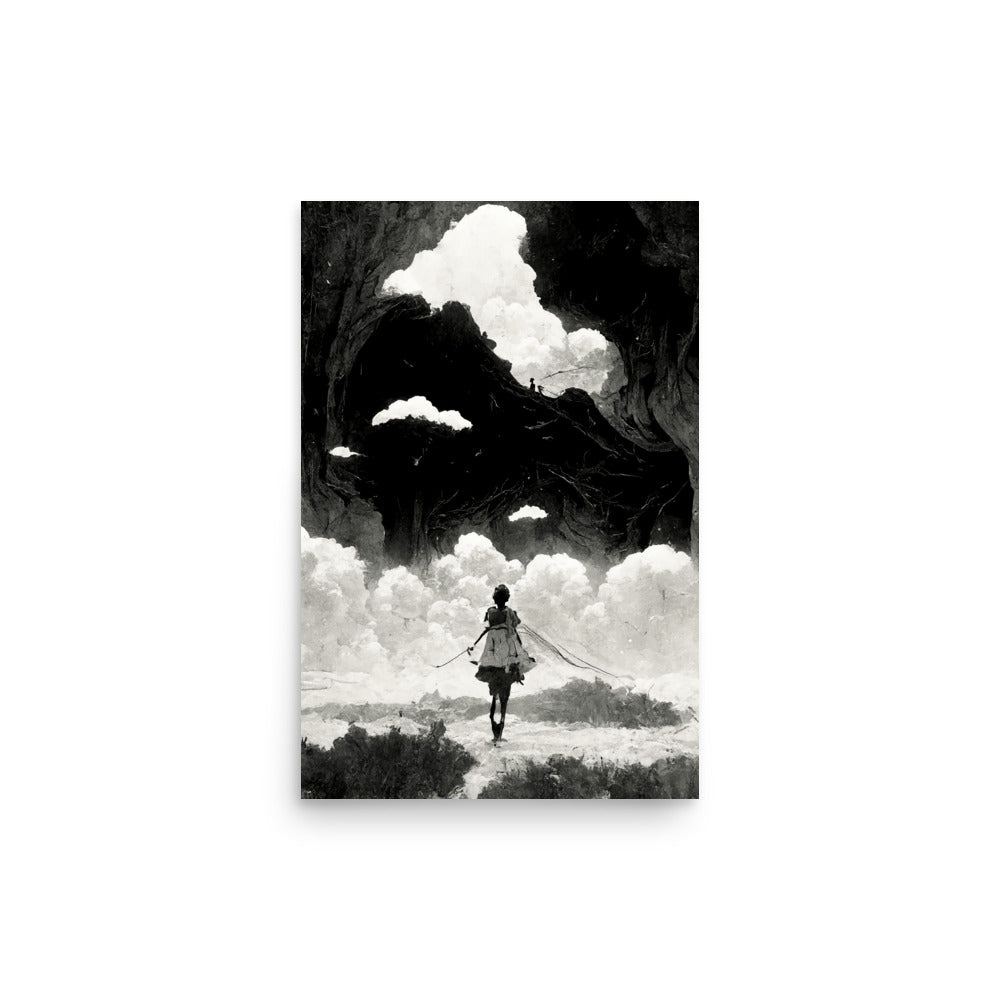 Flying Free: B&W - Luster Poster