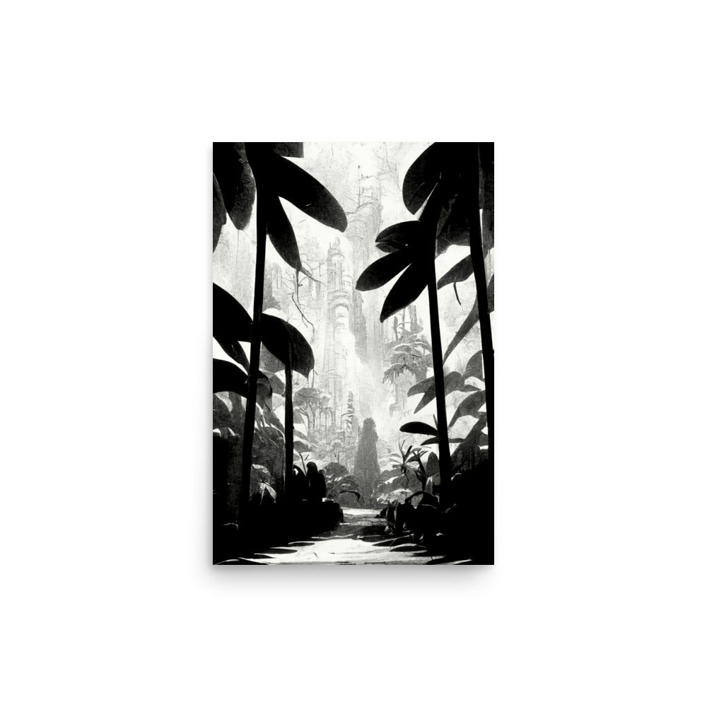 Jungle Games: B&W - Luster Poster