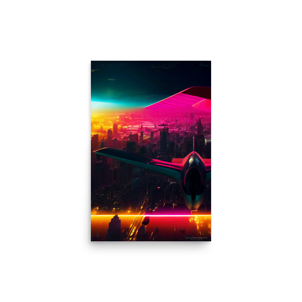 Futuristic Travel: Vibrant - Luster Poster