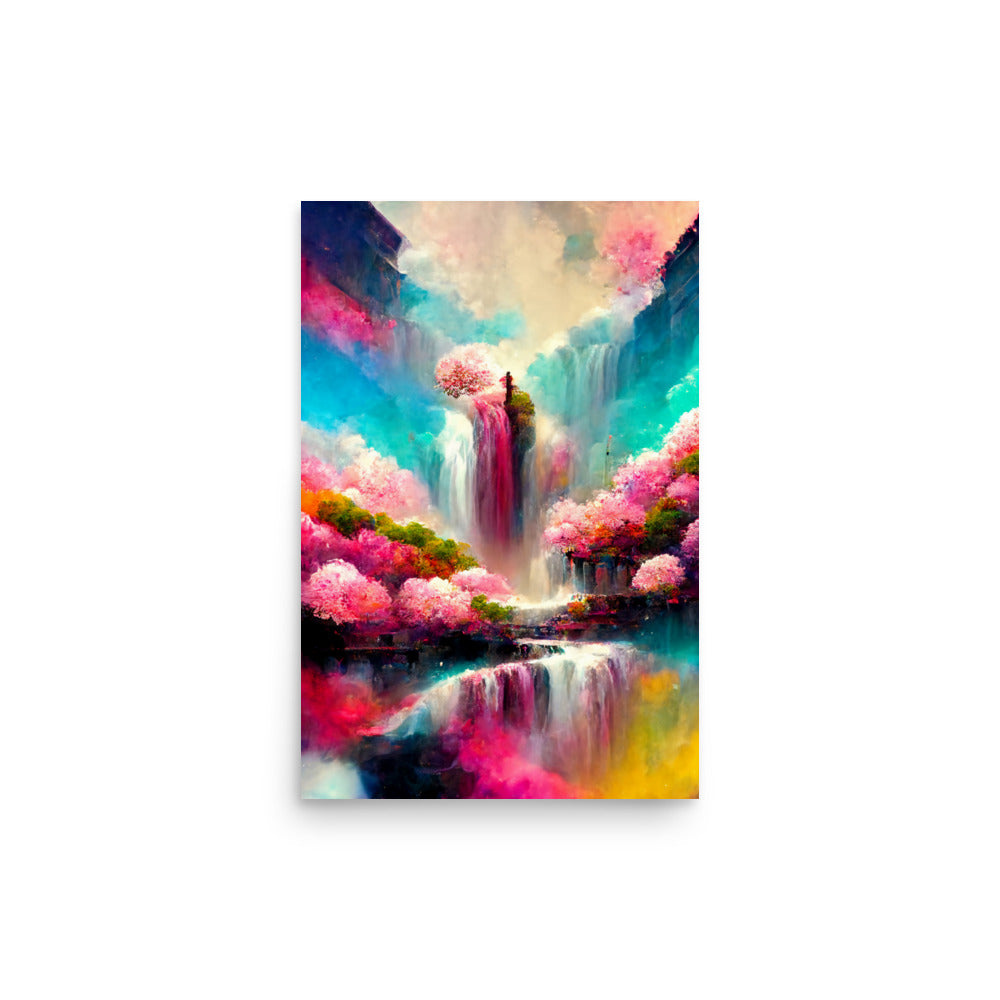 Cascading Nature: Vibrant - Luster Poster