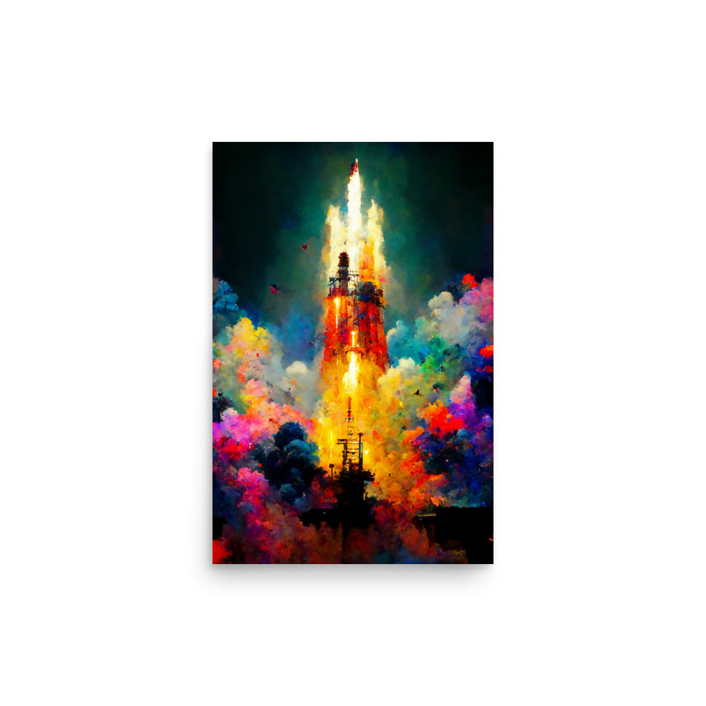 Fiery Exit: Vibrant - Luster Poster