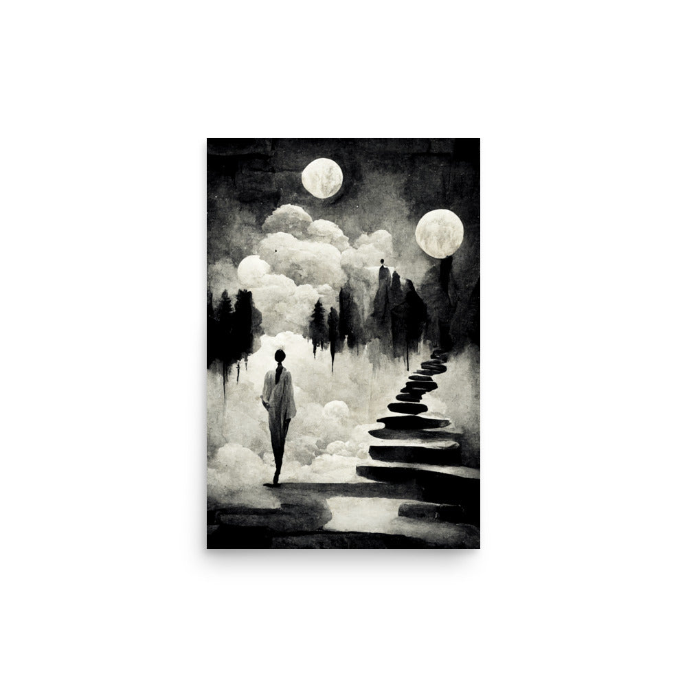 Dream Walking: B&W - Luster Poster