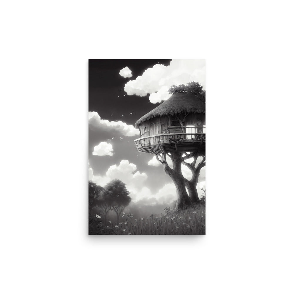 TreeHouse Vibes: B&W - Luster Poster