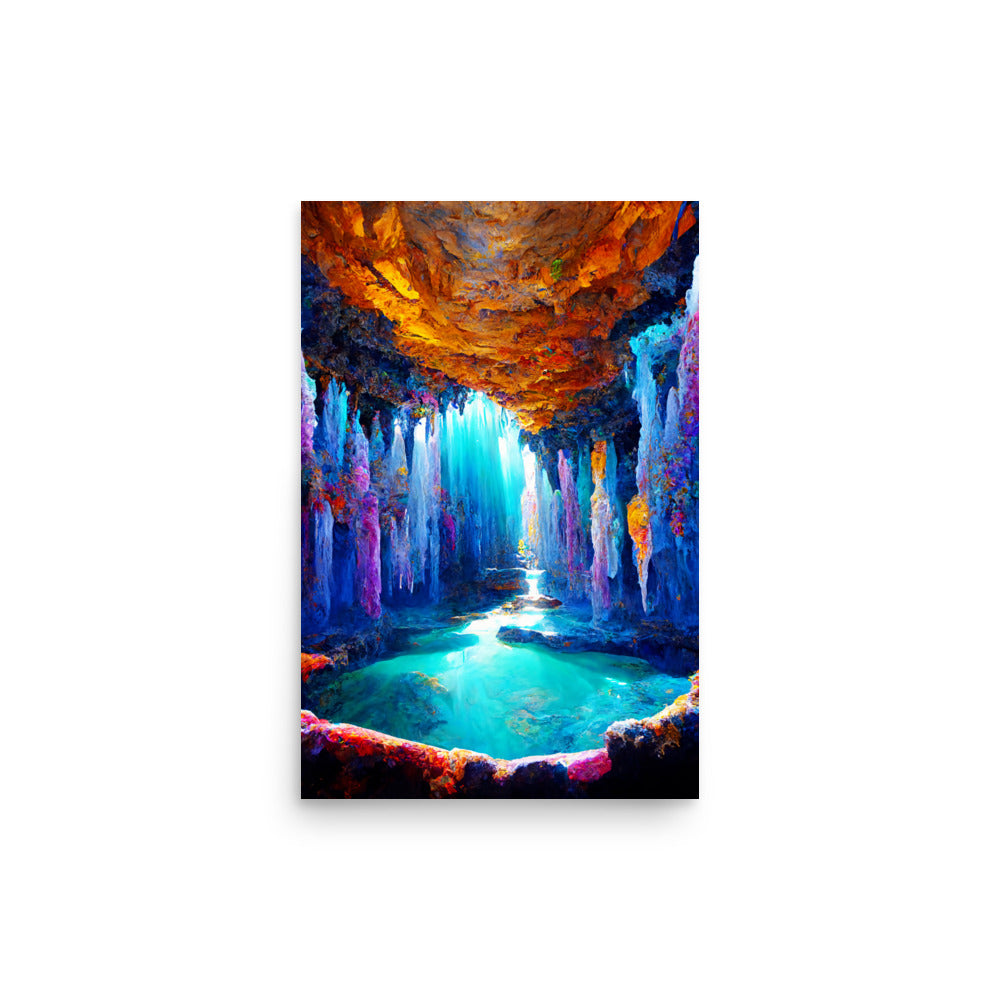 Cave Diving: Vibrant - Luster Poster